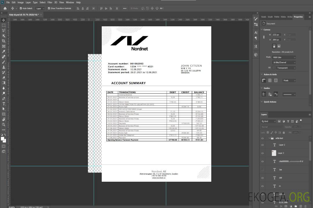 Modèle de relevé bancaire Suède Nordnet AB facile à remplir au format .doc et .pdf, entièrement modifiable template Modèle de relevé bancaire Suède Nordnet AB facile à remplir au format .doc et .pdf, entièrement modifiable template